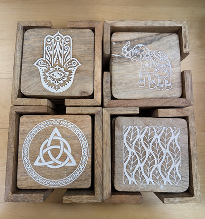 Wooden Carved Coaster