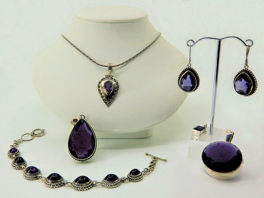 Amethyst / tanzanite Silver Jewelry