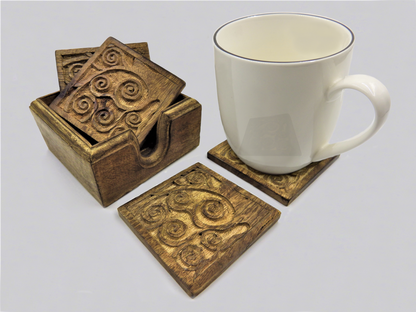Wooden Carved Coaster