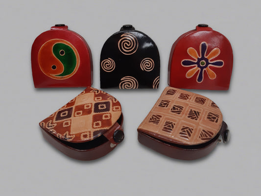 Leather Flip Coin Purses
