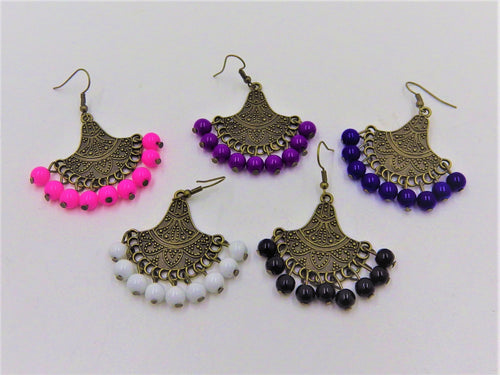 Beads Fan Earrings