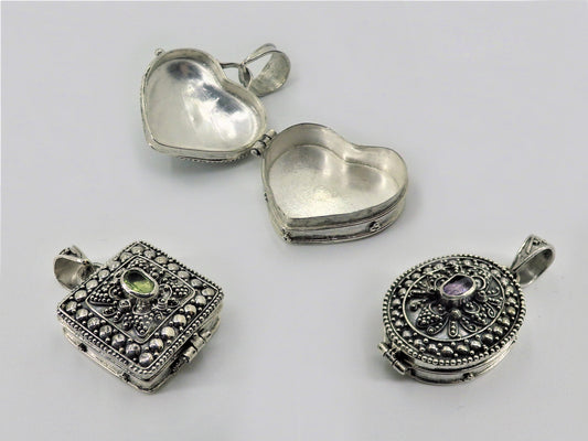 Silver Locket Pendants