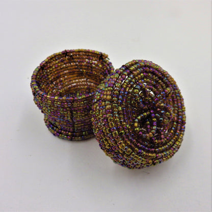 Beaded Round Boxes