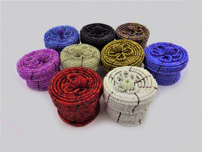 Beaded Round Boxes