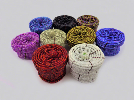 Beaded Round Boxes