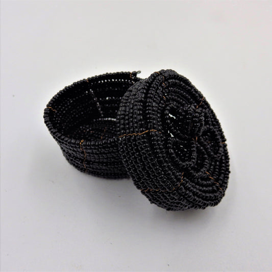Oval Beaded Boxes.