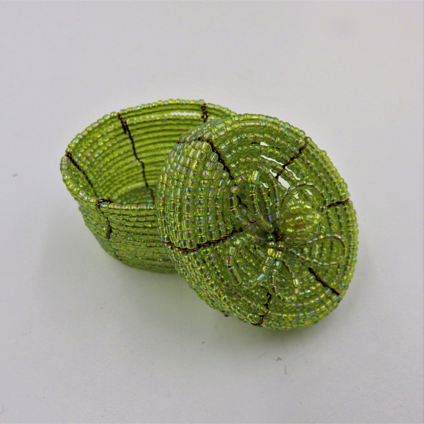 Oval Beaded Boxes.