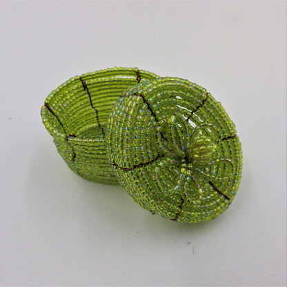 Oval Beaded Boxes.