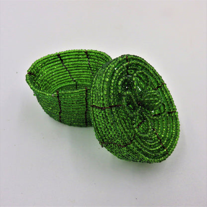 Oval Beaded Boxes.