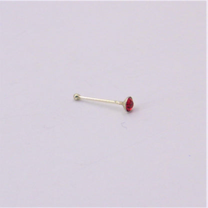 Silver nose-pins coloured