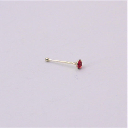 Silver nose-pins coloured