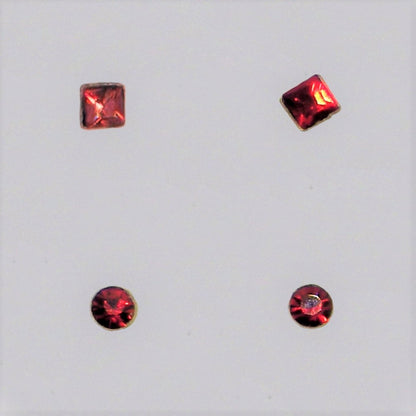 Silver nose-pins coloured