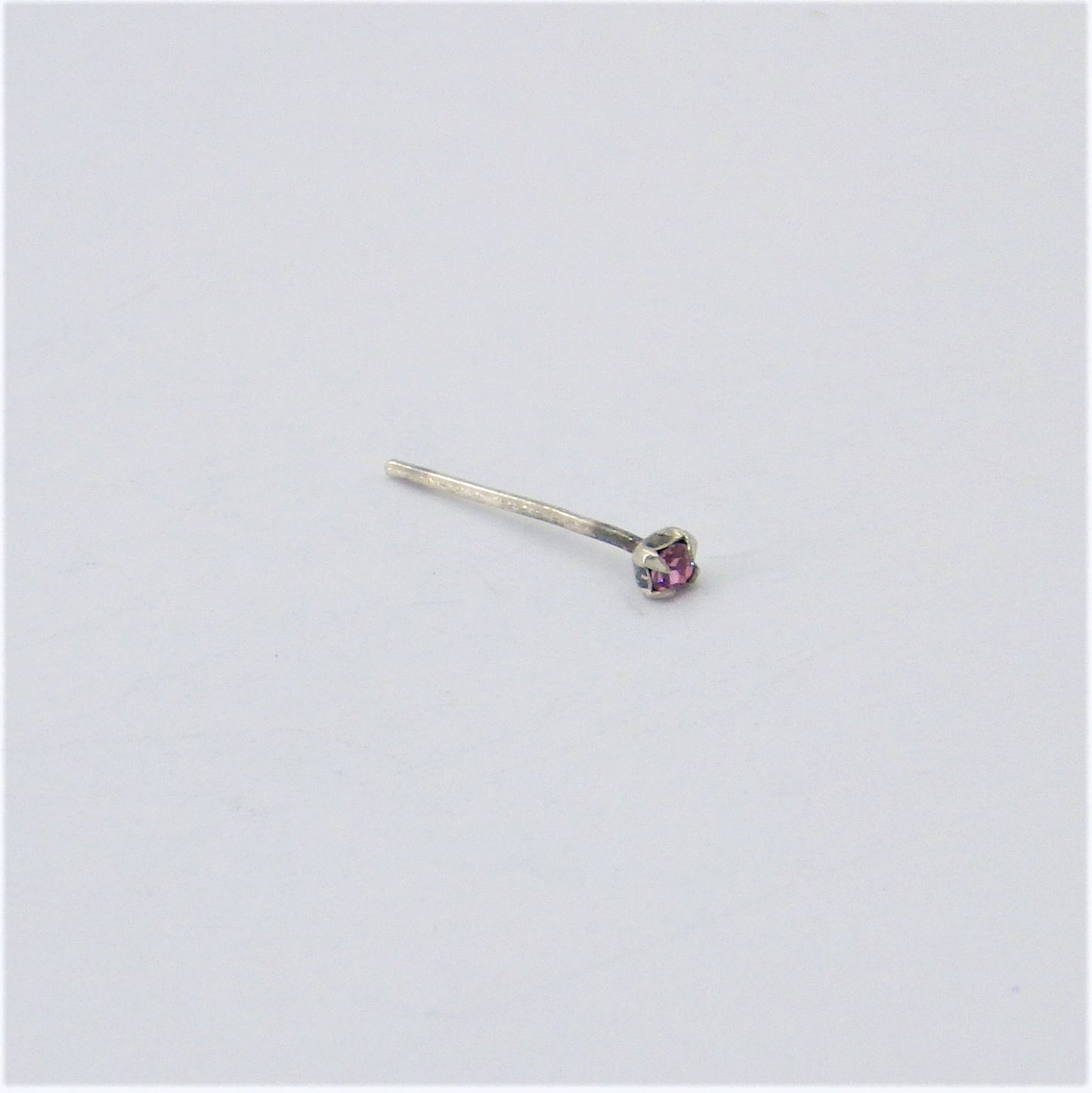 Short Silver nose-pins coloured
