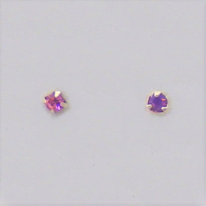 Short Silver nose-pins coloured