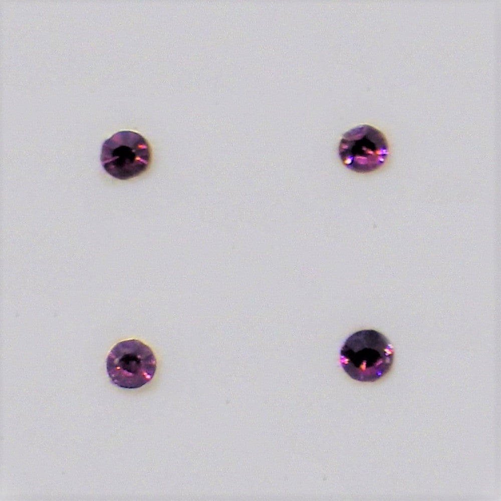 Short Silver nose-pins coloured