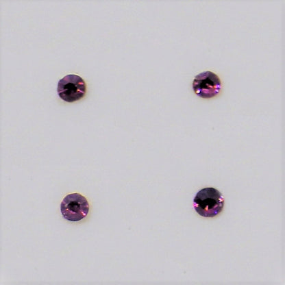 Short Silver nose-pins coloured