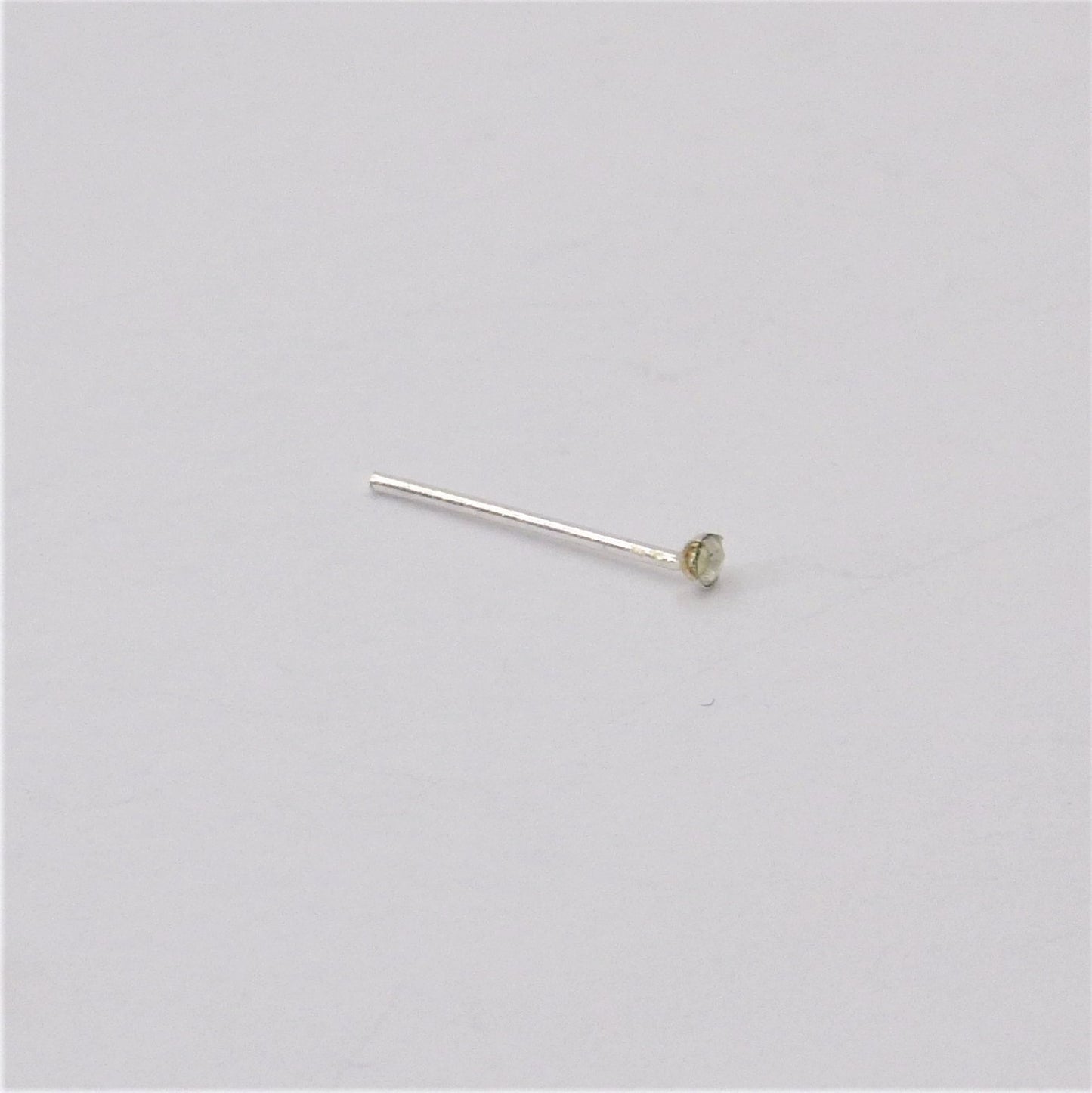 Sterling Silver nose-pins - clear