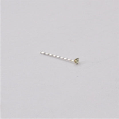 Sterling Silver nose-pins - clear