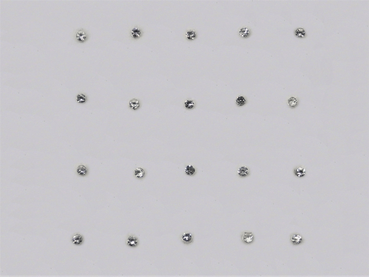 Sterling Silver nose-pins - clear