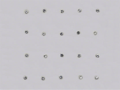 Sterling Silver nose-pins - clear
