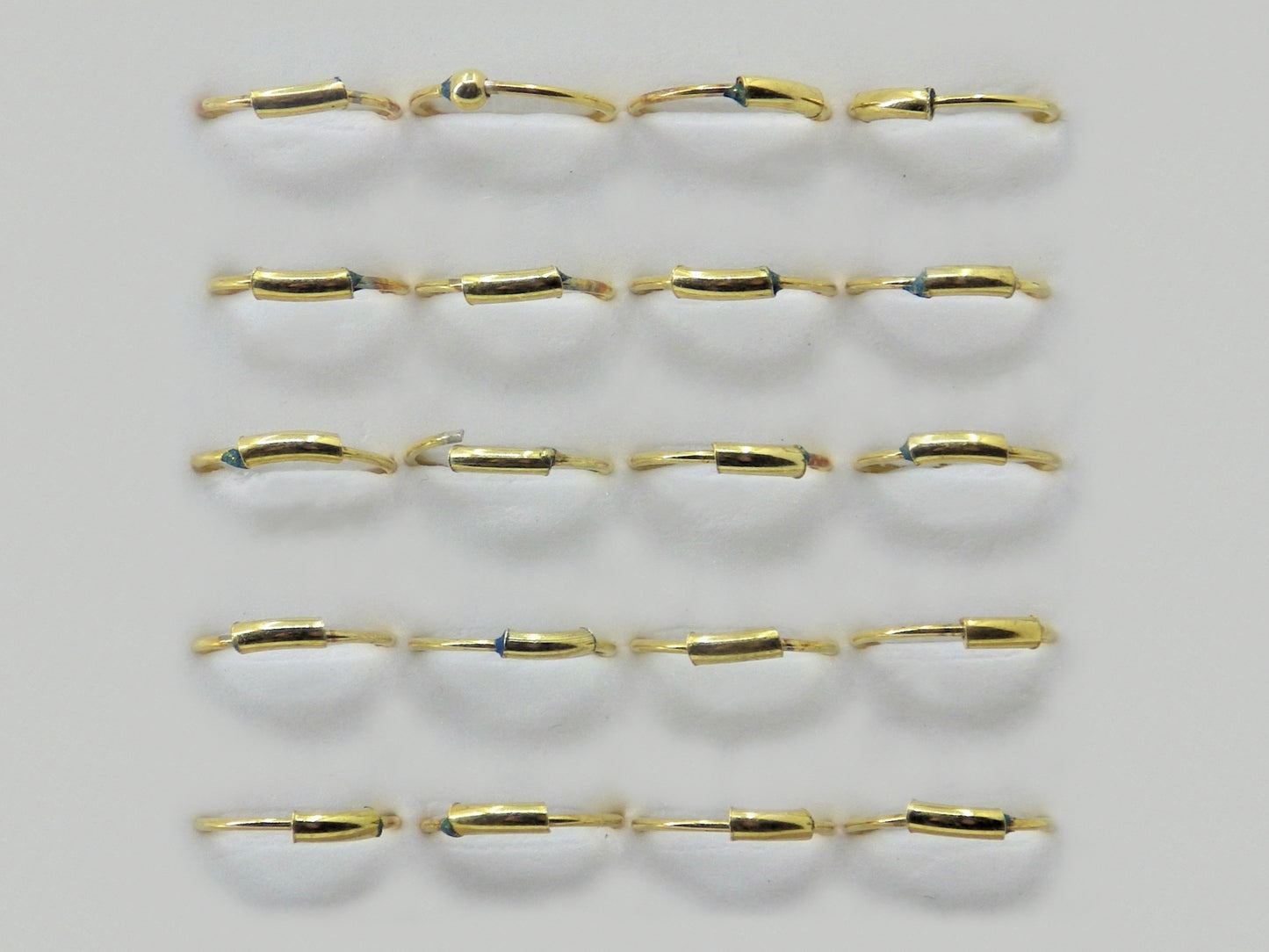 Gold plated nose hoops