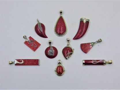 Red Coral Pendants