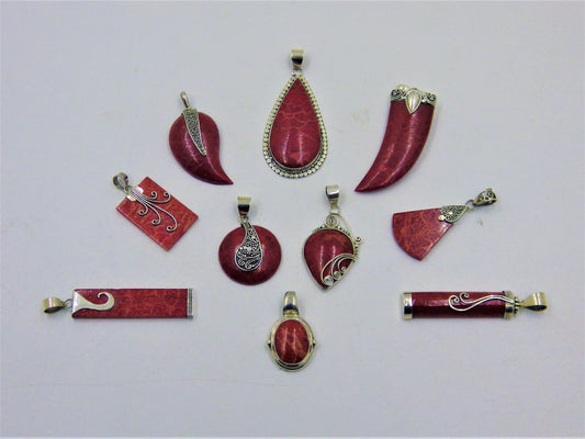Red Coral Pendants