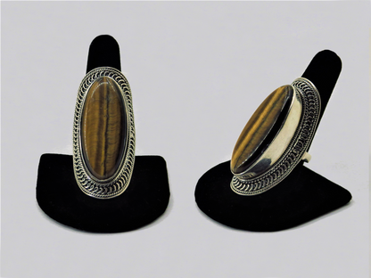 One of kind Silver & Stone Rings