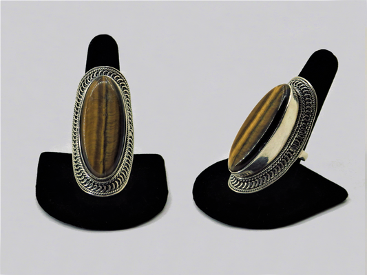 One of kind Silver & Stone Rings
