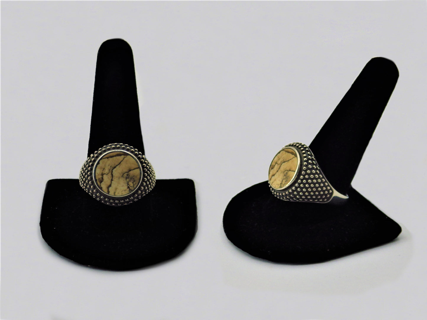 One of kind Silver & Stone Rings