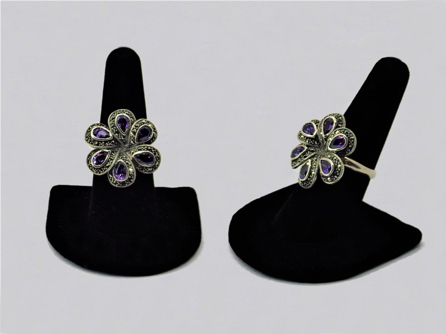 One of kind Silver & Stone Rings