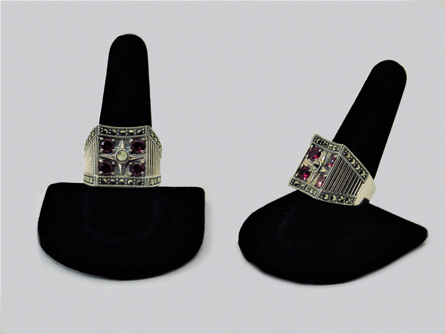 One of kind Silver & Stone Rings