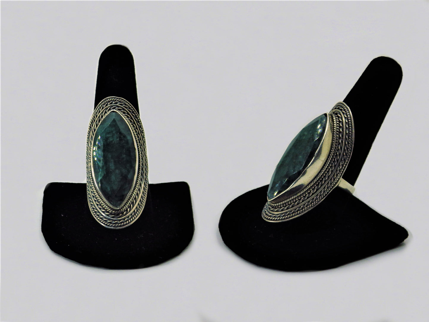 One of kind Silver & Stone Rings