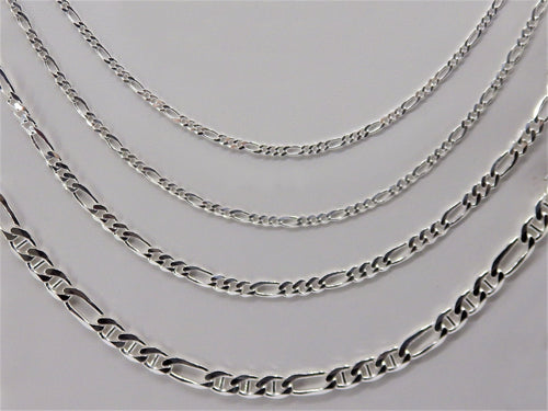 Silver Chains - Figaro  Collection