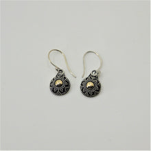 Load image into Gallery viewer, Silver Earrings - Rose Gold Details