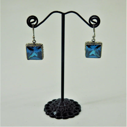 Silver Earrings - Genuine Stones
