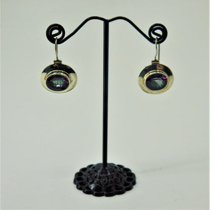 Silver Earrings - Genuine Stones