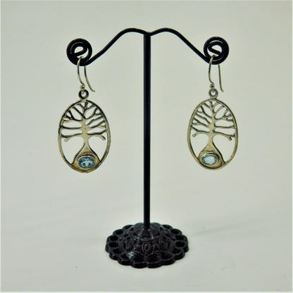 Silver Earrings - Genuine Stones