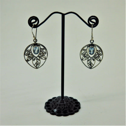 Silver Earrings - Genuine Stones