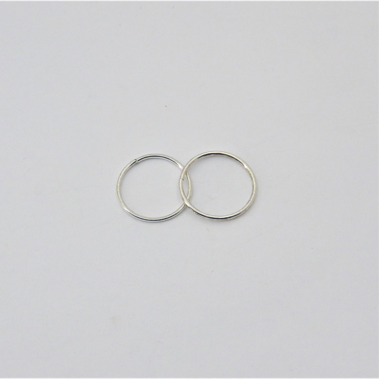 Small  silver Loop Earrings