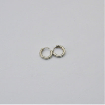 Small  silver Loop Earrings