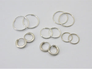 Small  silver Loop Earrings