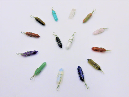 Crystal Shaped Gemstone Pendants
