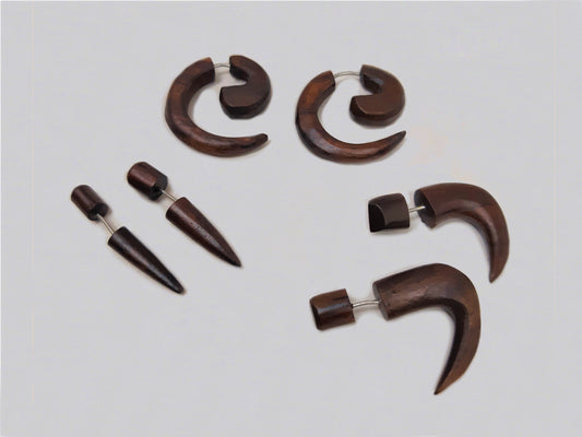Stretcher Styled Wooden Earrings