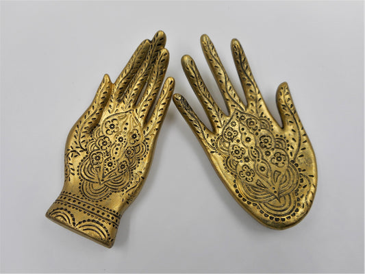 Carved brass Hands